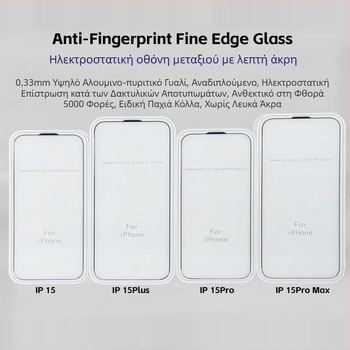 YOT Προστατευτικό οθόνης από tempered glass για την σειρά iPhone 13/14, Υψηλή Διαφάνεια, Αντιδακτυλικά Αποτυπώματα