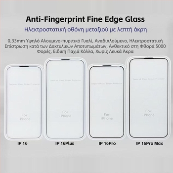 YOT Προστατευτικό οθόνης από tempered glass για την σειρά iPhone 13/14, Υψηλή Διαφάνεια, Αντιδακτυλικά Αποτυπώματα