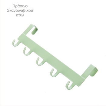 Κρεμάστρες πόρτας χωρίς διάτρηση, πολλαπλών χρήσεων μεταλλικές για μπάνιο και κουζίνα, σετ 5 τεμαχίων