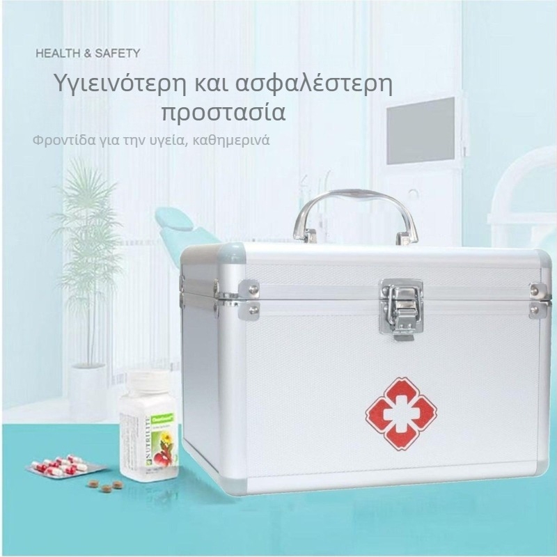 Φορητό ιατρικό κουτί από αλουμίνιο για οικιακή χρήση και επείγουσα πρώτη βοήθεια