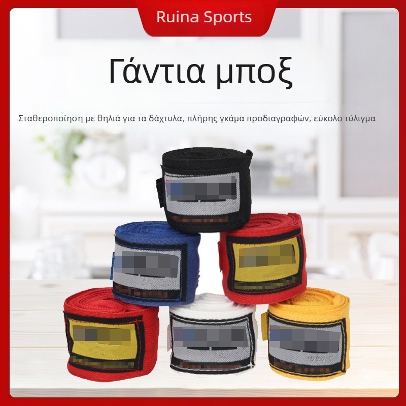 Απορροφητικά ιδρώτα περιδέματα καρπού για μποξ και πολεμικές τέχνες, βαμβατικά, στήριξη καρπού Muay Thai και Sanda
