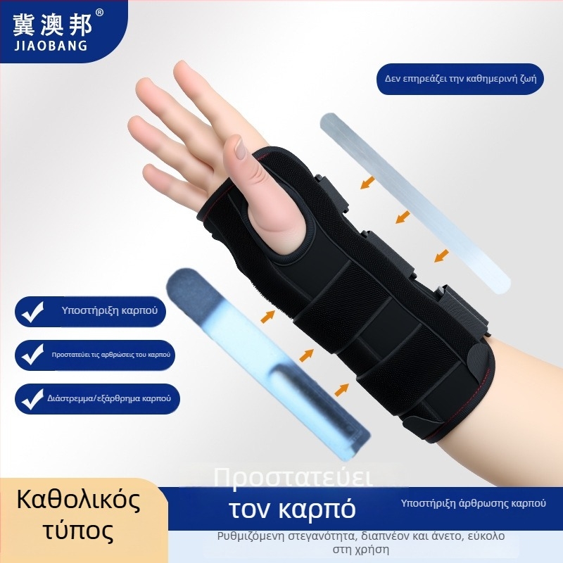 Υποστηρικτικός νάρθηκας καρπού για άνδρες και γυναίκες, διαπνέουσα συμπιεστική αθλητική προστασία καρπού με αφαιρούμενο μεταλλικό πάνελ και περιτυλικτικό ιμάντα.