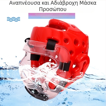 Κράνος προστασίας για πολεμικές τέχνες με προσωπίδα προσώπου και προστασία λαιμού — Καράτε, Σάντα, Ταεκβοντό, Μποξ (XS-XL)