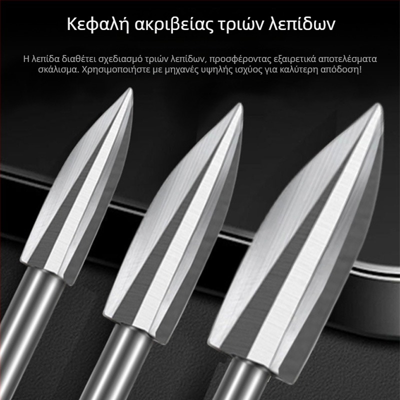 Ξυλουργική φρέζα με τρία μαχαίρια, μίνι μαχαίρι χαρακτικής από καρύδι, σετ εργαλείων γλυπτικής ξύλου, μαχαίρι ριζών γλυπτικής