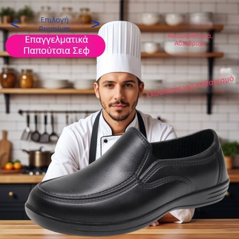 Παπούτσια σεφ unisex, αντιολισθητικά, αδιάβροχα, ανθεκτικά σε λιπαρά, για κουζίνα, ξενοδοχείο, καντίνα και εστιατόριο