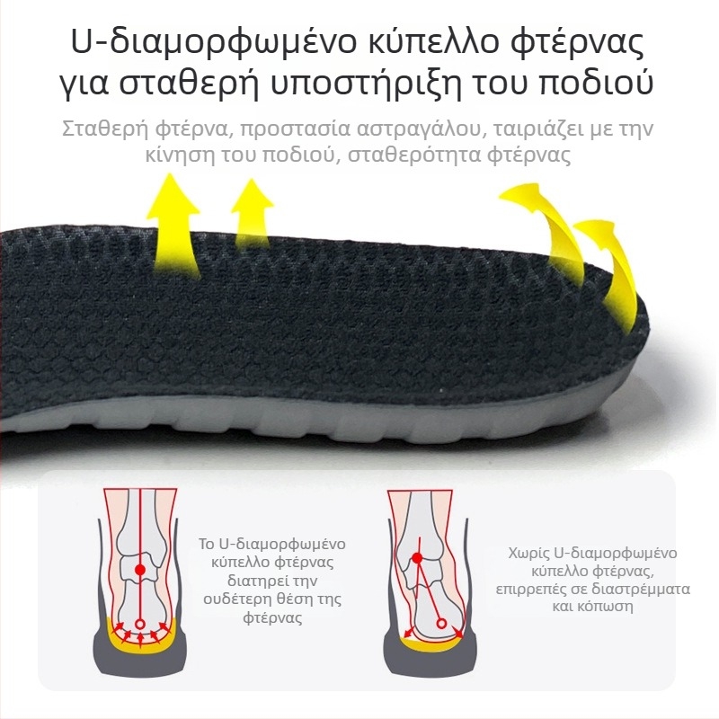 Ανδρικοί και γυναικείοι αθλητικοί πάτοι για παπούτσια, διαπνέοντες πάτοι μνήμης από αφρό, απορροφούν τον ιδρώτα και τη δυσοσμία, παχείς, υψηλής ελαστικότητας για απορρόφηση κραδασμών.