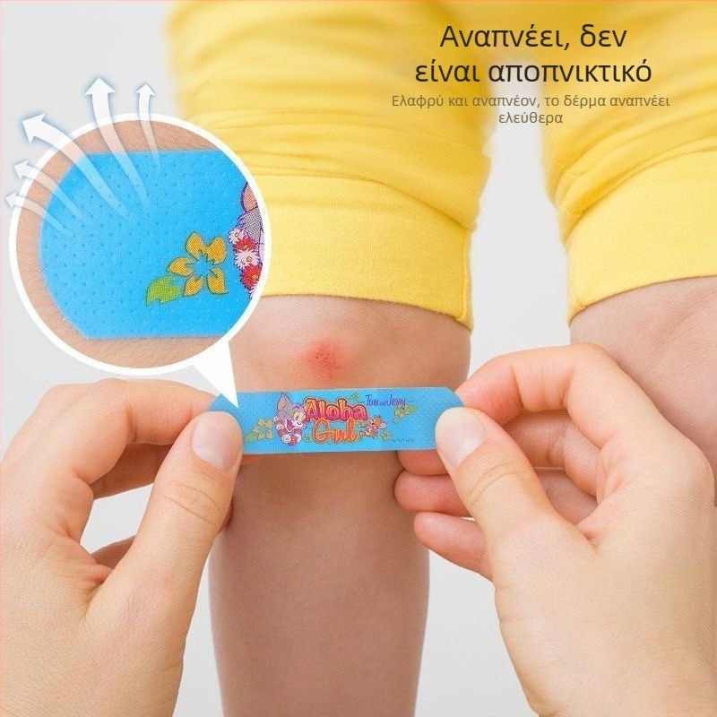 Haishi Hainuo Καρτούν επιδέσμεις για τραύματα, 100 τεμάχια (5 ανά πακέτο × 20 πακέτα), αιμοστατικά επιδέσμια, προστασία ποδιού από τριβή, ιατρική χρήση