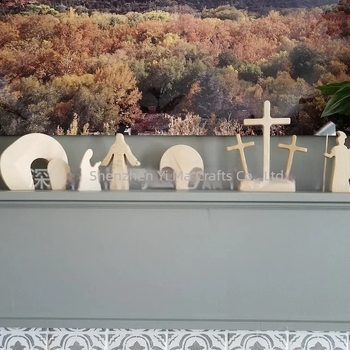 Ξύλινο διακοσμητικό: Σκηνή της Ανάστασης του Ιησού για το Πάσχα