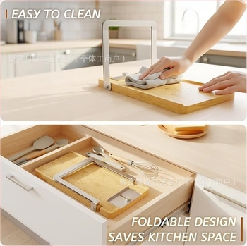 Ξύλινη σανίδα κοπής ψωμιού, ρυθμιζόμενη, βάση για τοστ και ψωμί, εξάρτημα κουζίνας