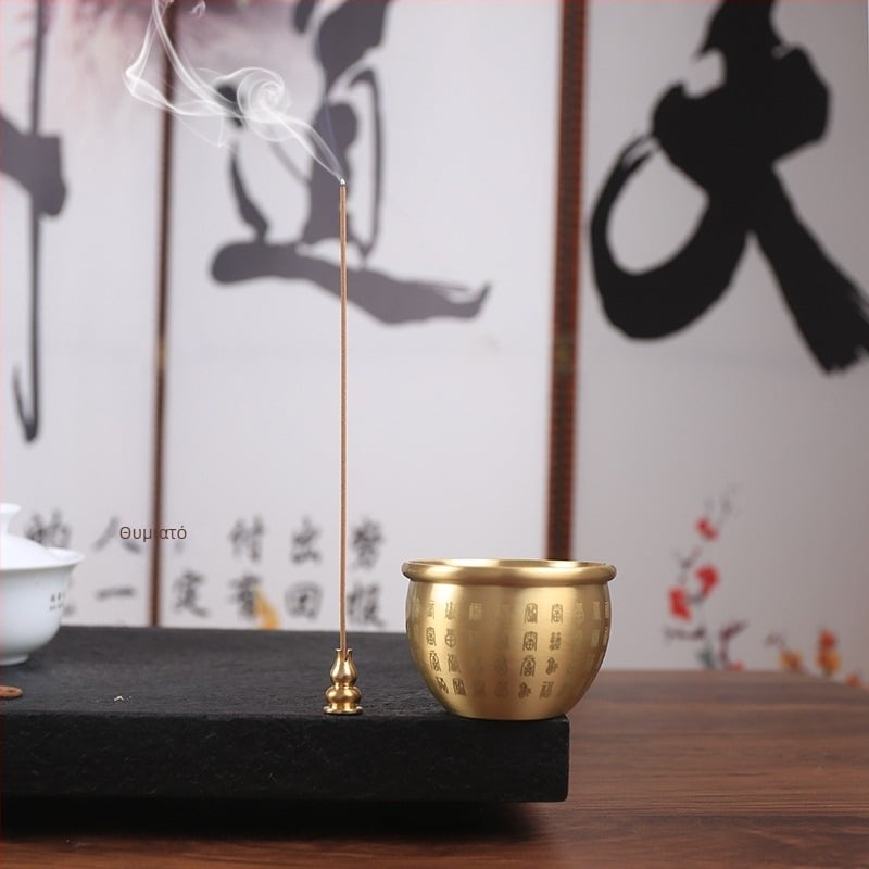 Μπρούτζινο κέρας της αφθονίας με ευχές Baifu, θυμιατήρι και διακοσμητικό αντικείμενο