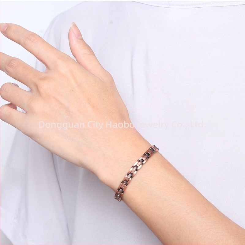 Γυναικείο βραχιόλι μαγνητικής θεραπείας – ρετρό δημιουργικός γεωμετρικός σχεδιασμός από κράμα