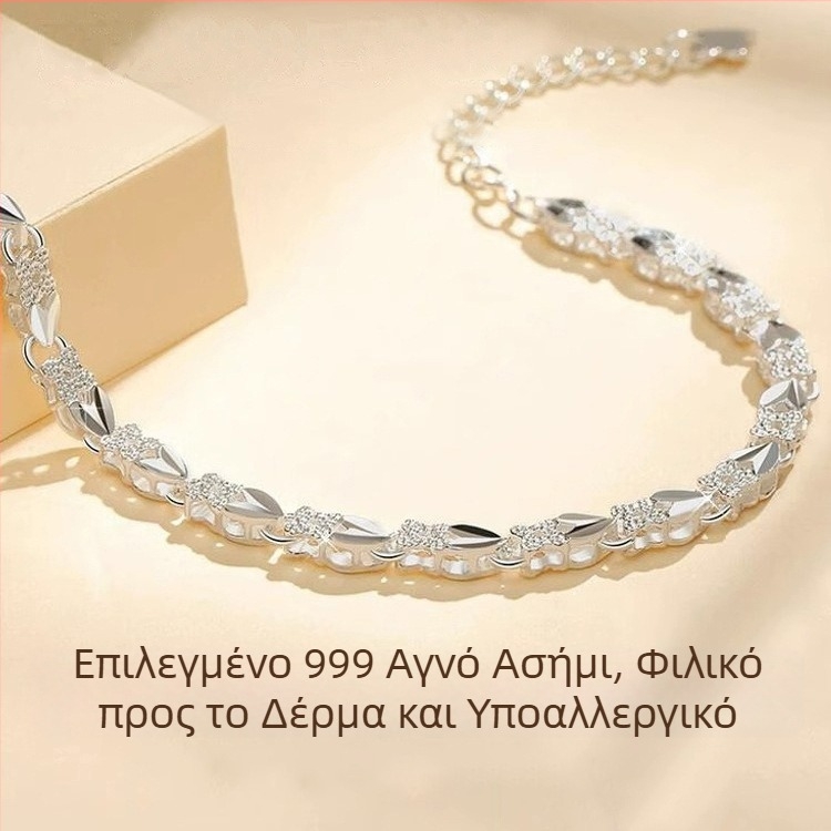 Γυναικείο βραχιόλι με τετράφυλλο τριφύλλι, ποιμενικό στυλ, εκλεπτυσμένος σχεδιασμός