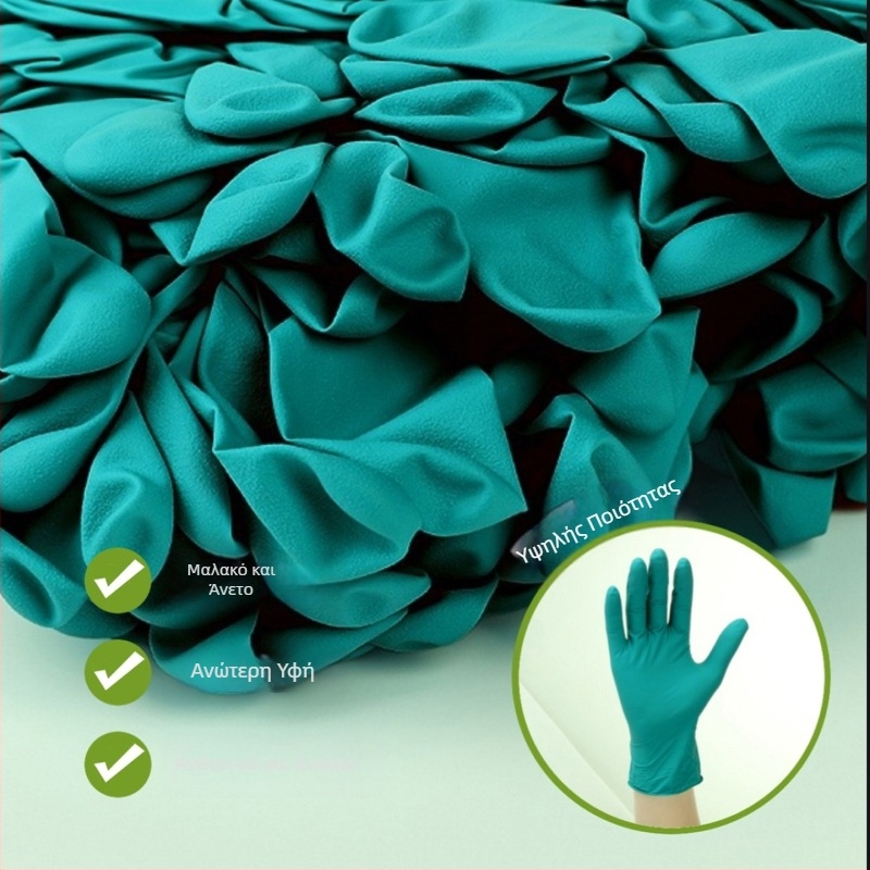 Manlong πράσινα νιτριλικά γάντια, 6 g, παχύτερα, αδιάβροχα και ανθεκτικά στο λάδι, για επισκευές, εργαστήριο, οικιακή χρήση και catering