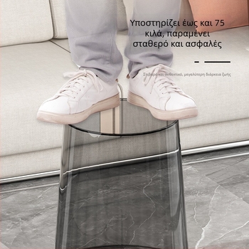 Διαφανής κάδος απορριμμάτων με μοντέρνο κομψό σχέδιο για οικιακή χρήση: σαλόνι, μπάνιο, κουζίνα; μεγάλη χωρητικότητα, σχήμα βαρελιού