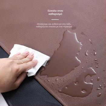 Δερμάτινη ποδιά, αδιάβροχη και ανθεκτική στα έλαια, μαλακό παχύτερο δέρμα, ανθεκτική στη φθορά, unisex κουζίνας, μεσαίου μήκους, ανθεκτική σε οξέα και αλκάλια