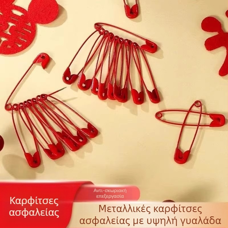 Μεγάλο κόκκινο γαμήλιο καρφί για κορσάζ και αξεσουάρ – ασφαλής στερέωση