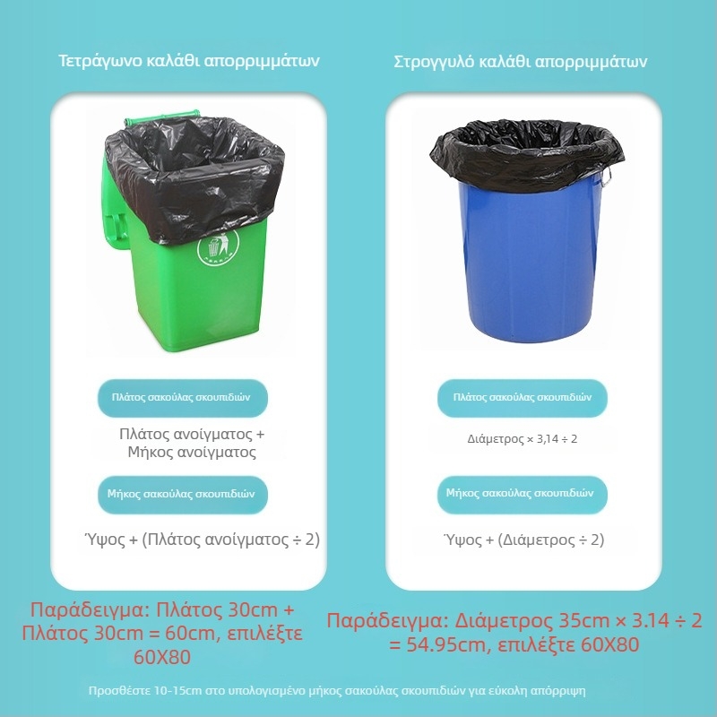Μεγάλες παχύτερες μαύρες σακούλες απορριμμάτων με επίπεδο στόμιο, HDPE, μιας χρήσης, κατάλληλες για συντήρηση ακινήτων και catering, για μαζική χρήση