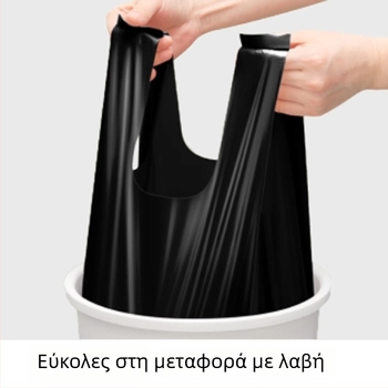 Μπλε σακούλες σκουπιδιών σε στυλ γιλέκας, 75 τεμάχια, παχύτερες, οικιακές μιας χρήσης