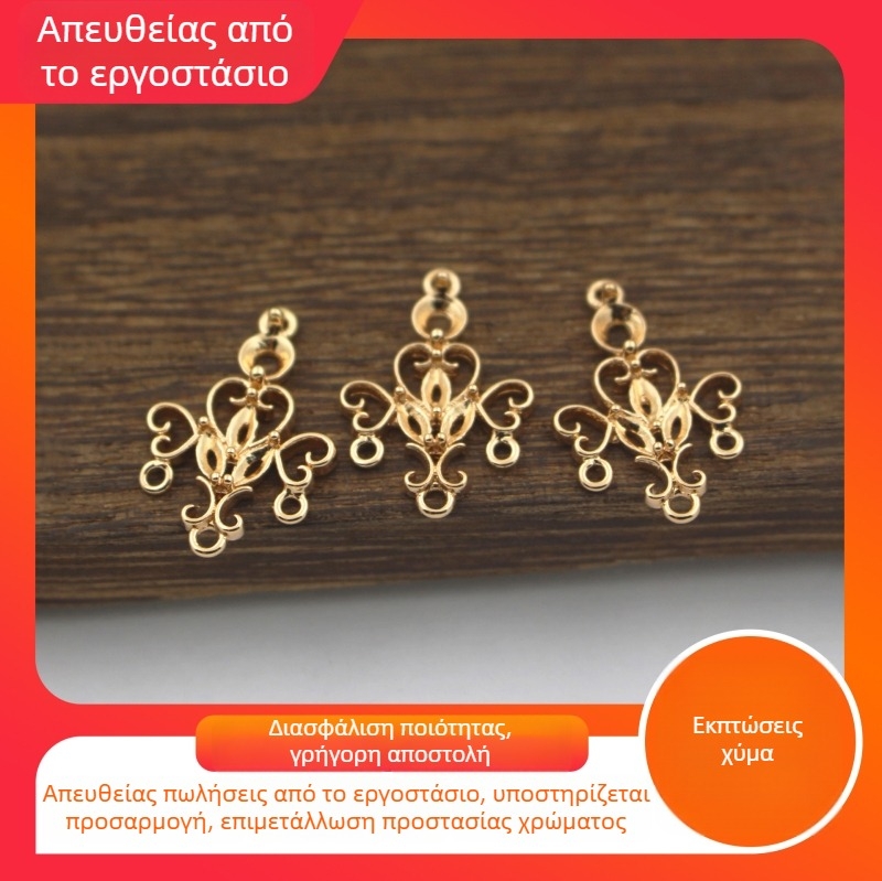 DIY χειροποίητα εξαρτήματα κοσμημάτων, 20×13 mm χυτός χαλκός κρεμαστός με φούντα και συνδετήρας, κινεζικού εθνοτικού ύφους