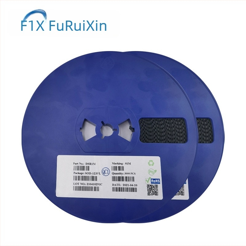 Δίοδος DSR1M, 1A, 1000V, πακέτο SOD-123FL, μεταξοτυπία S1M