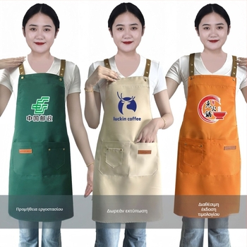 Ποδιές με προσαρμοσμένο λογότυπο, αδιάβροχες ποδιές μέσης για καταστήματα milk tea, φρουταγορές, σούπερμάρκετ και εστιατόρια