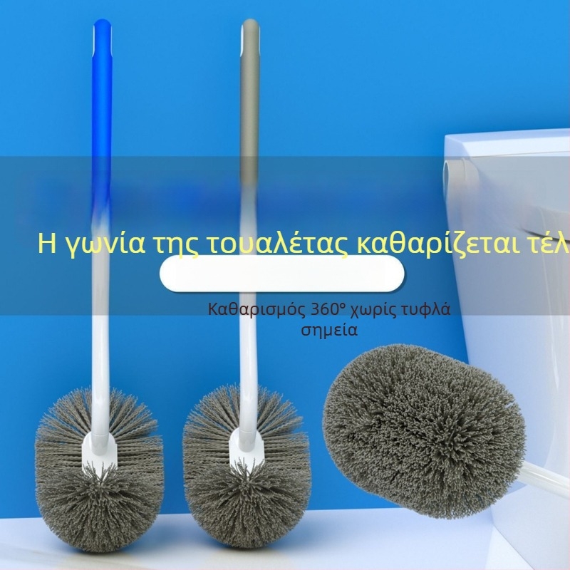 Οικογενειακή βούρτσα τουαλέτας με κάλυψη από καουτσούκ, απαλές τρίχες, μακρύ κοντάρι, τοποθετημένη στον τοίχο, για τουαλέτες τύπου squat