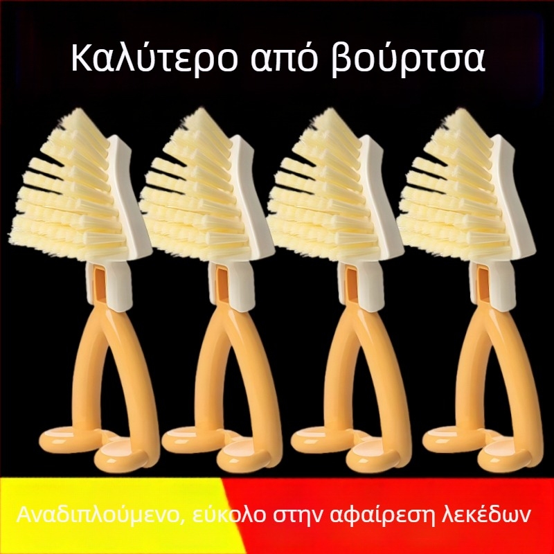 Βούρτσα καθαρισμού για κενά, τριγωνική βούρτσα, αποθηκεύσιμο κουζίνας κάδος απόφραξης, καθαριστικό αποχέτευσης φούρνου και μπάνιου