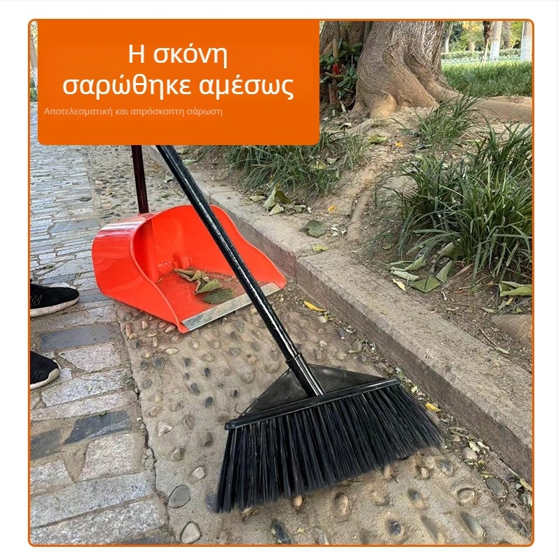 Σετ σκούπας και κάδου για σκόνη, με διαφανή κεφαλή και μαλακές τρίχες για μαλλιά, εργαλείο καθαρισμού δαπέδων