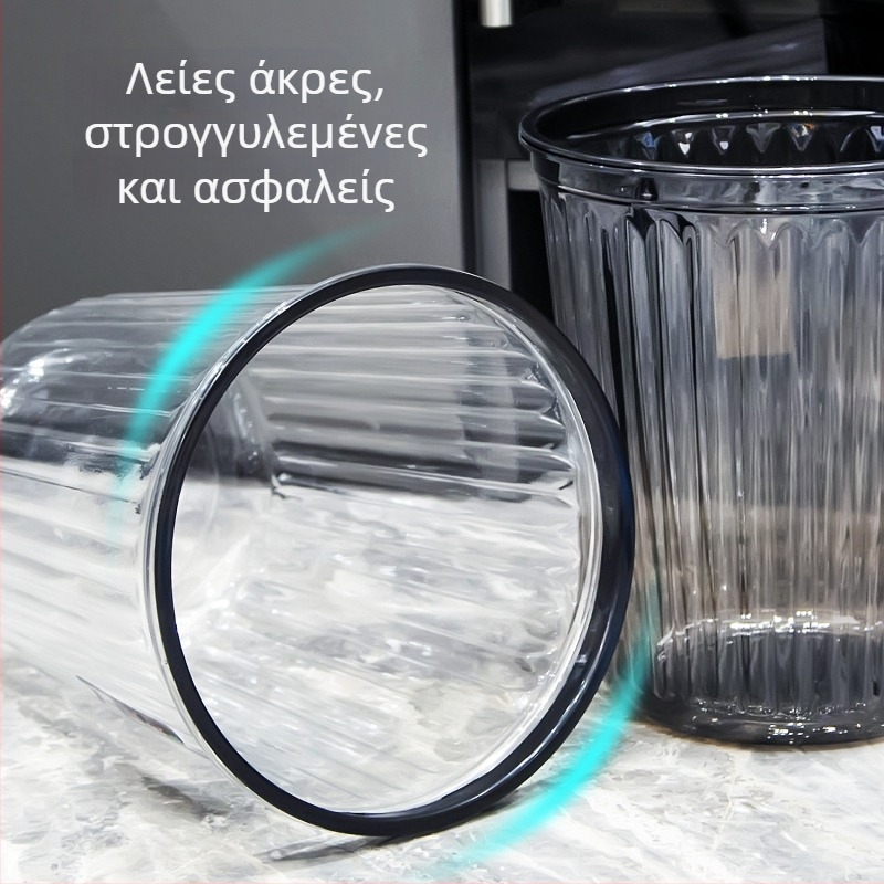 Ακρυλικός κυκλικός κάδος απορριμμάτων, διπλού επιπέδου, 10 L, μοντέρνας λιτής πολυτέλειας για κουζίνα, σαλόνι, υπνοδωμάτιο και γραφείο
