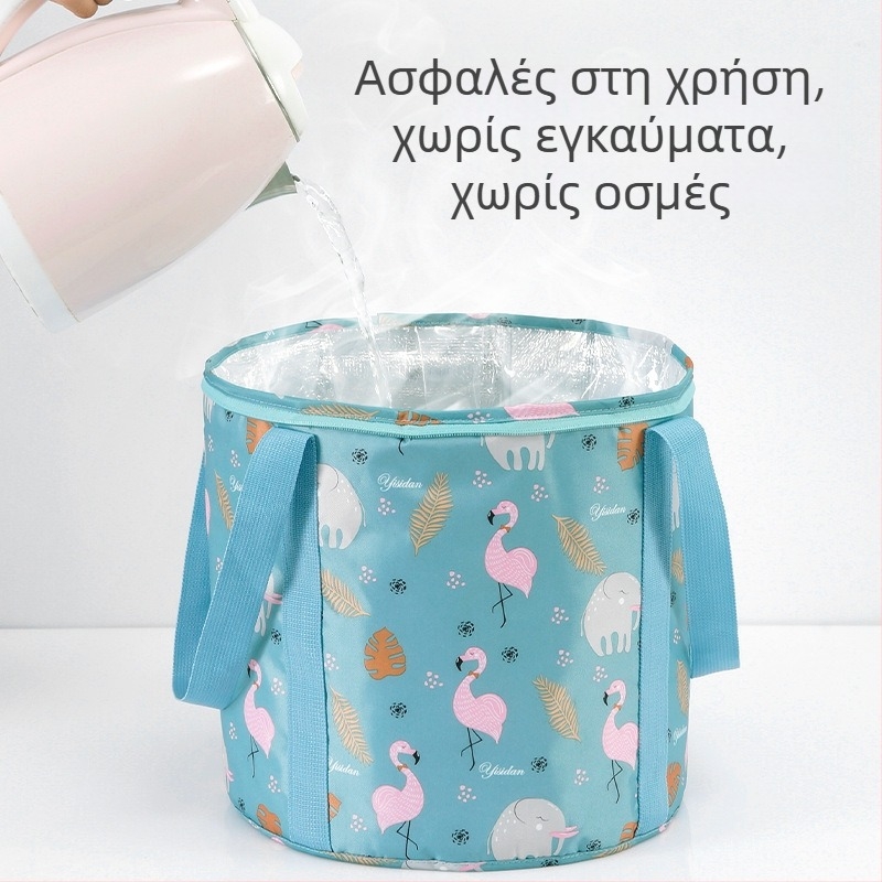 Isdan μονωμένος 5‑επίπεδος φορητός αναδιπλούμενος κάδος για ποδόλουτρο, πλύσιμο ποδιών και πλύσιμο προσώπου