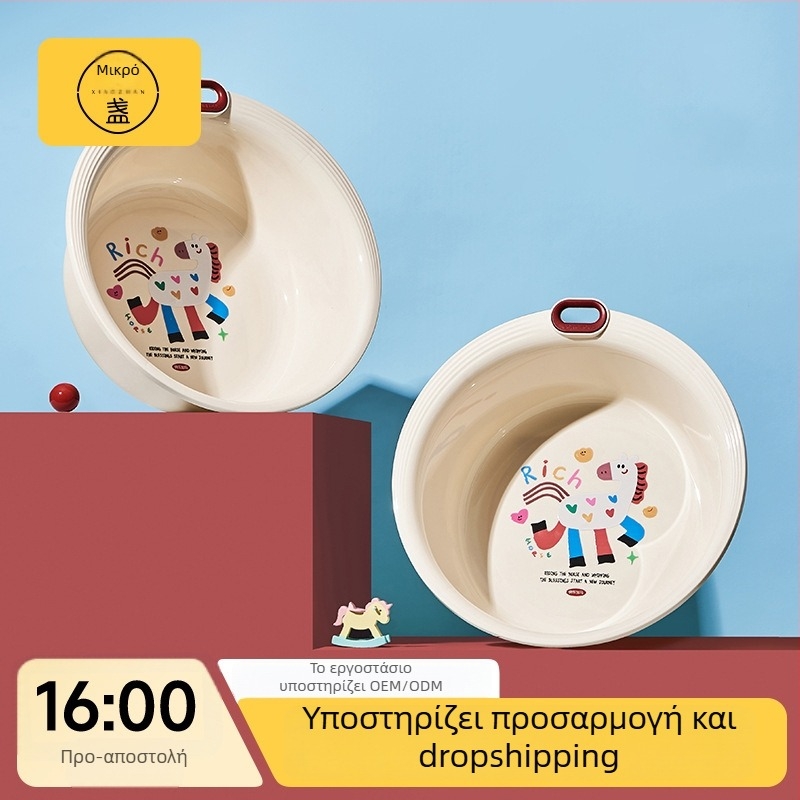 Πλαστικός επιτοίχιος νιπτήρας μπάνιου για οικιακή χρήση, γλυκό σχέδιο κινουμένων σχεδίων, παχυνμένος και ανθεκτικός