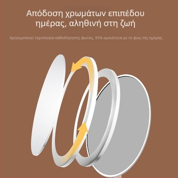 Ορθογώνιο LED καθρέφτης μακιγιάζ με ενσωματωμένο φως, αναδιπλούμενος και φορητός, επαναφορτιζόμενος