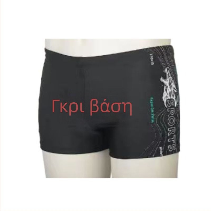 TR2036 Ανδρικά μποξέρ μαγιό κολύμβησης – Plus Size, μονόχρωμο νάιλον