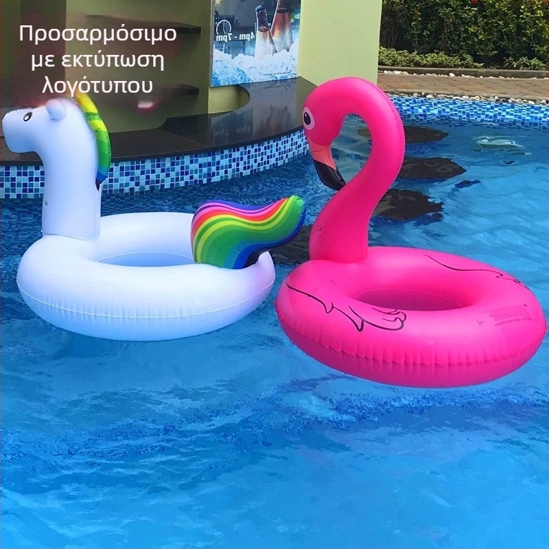 Εξατομικευμένο φουσκωτό δαχτυλίδι κολύμβησης ενηλίκων με μονόκερο, 120 cm, μονόχρωμο