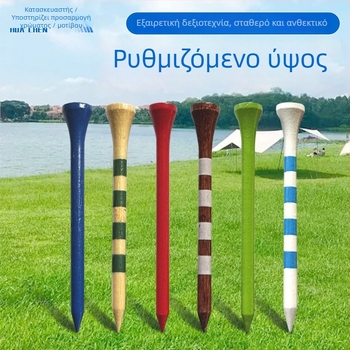 Μπαμπού γκολφ tee με ριγέ σχέδιο, συσκευασία χύδην