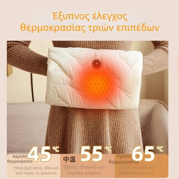 Επαναφορτιζόμενος θερμαντήρας χεριών με μόνωση από πούπουλο, φορητός USB ηλεκτρικός θερμαντήρας για χέρια και μέση, γρήγορη θέρμανση