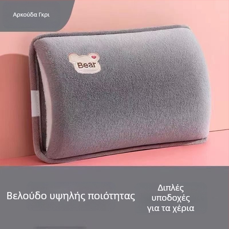 Θερμό σακουλάκι με νερό για τον χειμώνα, παχύτερο θερμαντικό νερού για την κοιλιά, χαριτωμένος βελούδινος θερμαντήρας χεριών για φοιτητές, ζεστή συμπίεση για τα χέρια