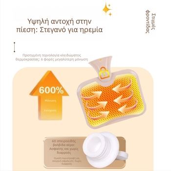Παχύτερη φιάλη ζεστού νερού με πλήρωση, ανθεκτική σε έκρηξη, για γυναίκες: θερμαντήρας χεριών, ζεστό επίθεμα, θέρμανση κοιλιάς και ποδιών, βελούδινο τελείωμα με γούνα κουνελιού