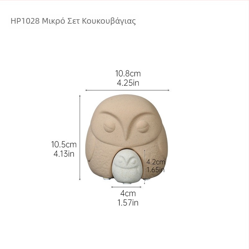 Κεραμική κουκουβάγια με αμερικανικό στυλ για γραφείο — μοντέρνο λευκό πορσελάνινο διακοσμητικό αντικείμενο οικιακής διακόσμησης