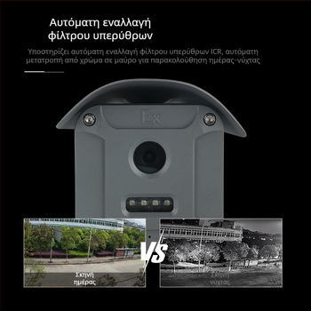 Αδιάβροχη κάμερα ανθεκτική σε εκρήξεις για βιομηχανικά χημικά περιβάλλοντα, υπέρυθρη νυχτερινή παρακολούθηση 4 MP