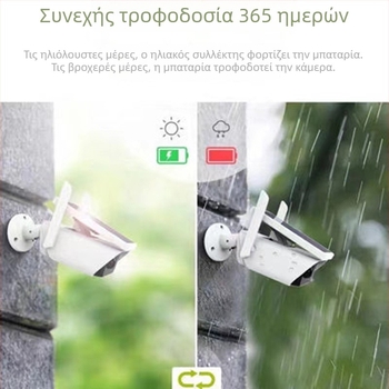 Χαμηλής κατανάλωσης εξωτερική ασύρματη ηλιακή κάμερα τύπου bullet με IR, Icsee Xiongmai έξυπνο WiFi παρακολούθηση