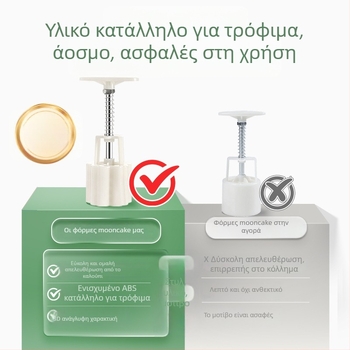 Μορφή Mooncake Snow Skin για γλυκίσματα – χειροπατητός ανάγλυφος σχεδιασμός, εργαλείο κουζίνας με αντικολλητική επιφάνεια