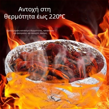 Ρολό χοντρού αλουμινίου για φούρνο και φριτέζα αέρος, απορροφητικό λαδόχαρτο για ψήσιμο οικιακής χρήσης