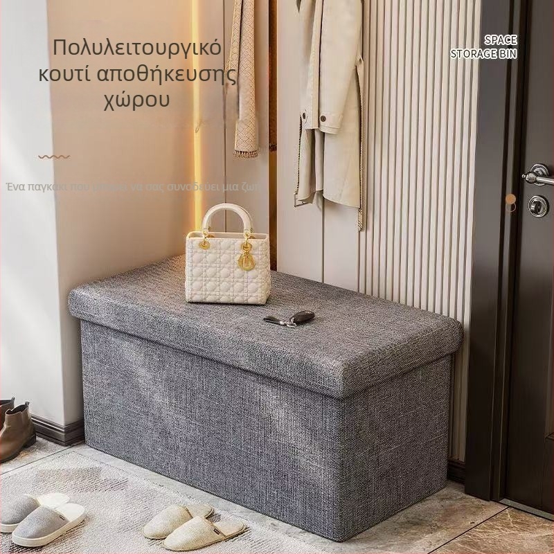 Αναδιπλούμενος σκαμπό αποθήκευσης με χώρο αποθήκευσης — πολυλειτουργικός καθιστικός για το σαλόνι