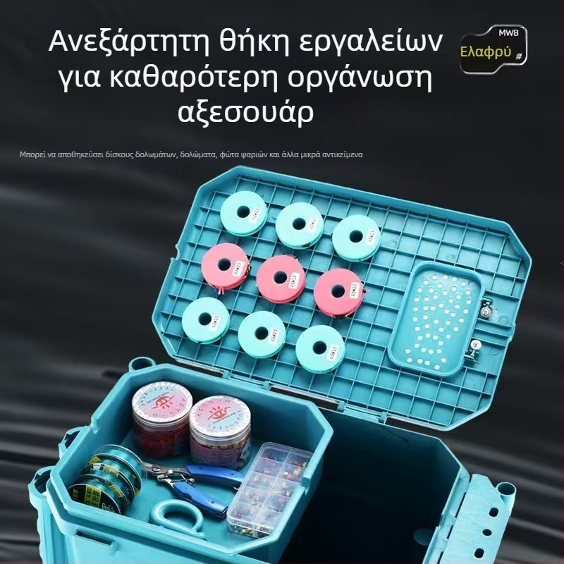 Ενισχυμένο μικρό κουτί ψαρέματος – φορητός κάδος για ζωντανά ψάρια, μονόεπίπεδος κάδος ψαρέματος