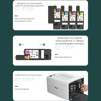 Κασέτα τόνερ συμβατή με Xerox Phaser 6000 και WorkCentre 6015, 106R01627/28/29/30