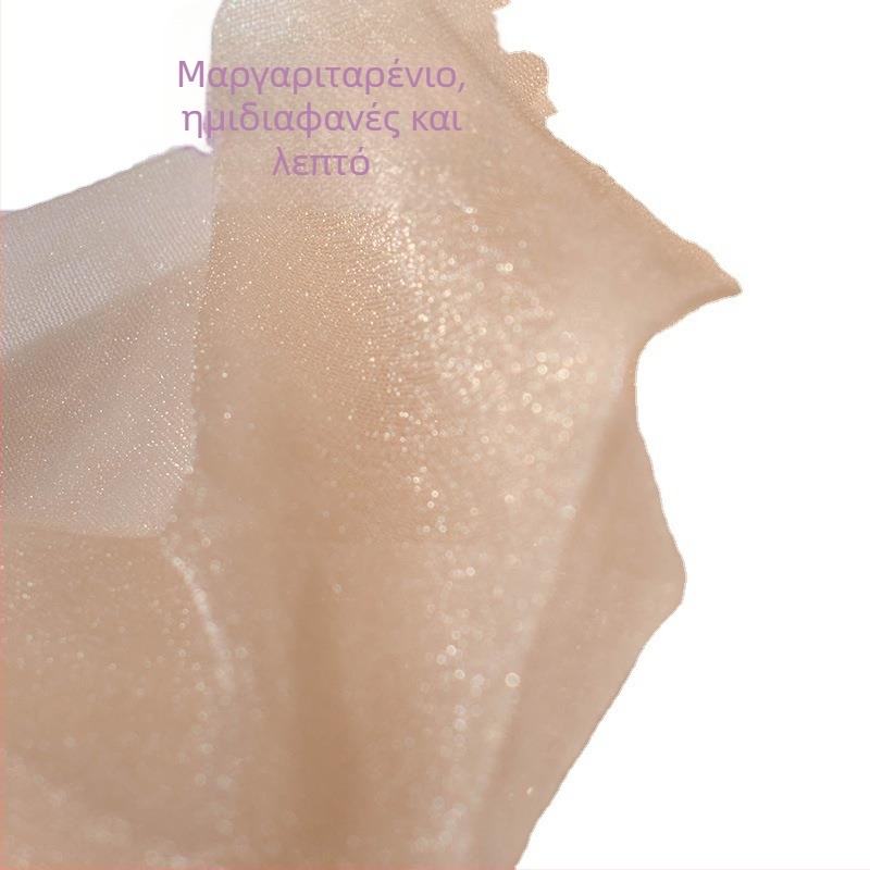 Αόρατες, πλήρως διαφανείς κάλτσες-κάλσον με περλέ λάμψη και διαφανές δάχτυλο για γυναίκες