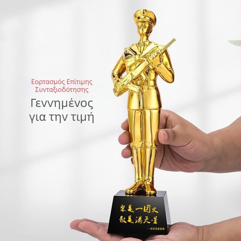 Βετεράνοι Bayi: ρητινώδης φιγούρα σε χρυσό — Αναμνηστικό δώρο για συντρόφους