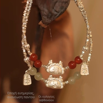 Γυναικείο βραχιόλι με αντίγραφο Hetian jade και ασημένια θραύσματα, ρετρό στυλ, εκλεπτυσμένο δώρο για φίλη