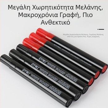 Διχρωμικός μαρκαδόρος πίνακα λευκής επιφάνειας με μεγάλο άκρο, ιδανικός για εκπαίδευση γραφείου και δασκάλους, εύκολο σβήσιμο.